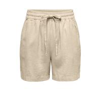 JdY Damen Jdysay Hw Linen String WVN Noos Shorts, Oatmeal/Detail:Melange, XL EU