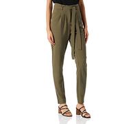 JDY Damen Elegante Stoffhose | High Waist Paperback Marlene Pants | Bindegürtel & Reißverschluss JDYTANJA, Farben:Khaki, Größe:S