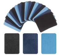 Jean-Flicken zum Aufbügeln 18 Stück, Größe 12,5×9,5 cm, Jeans Flicken zum Aufbügeln Innen Außen Stärkster Kleber, Baumwolle und Außen, Bügelflicken Jeans Baumwolle, Reparatur-Set für Erwachsene
