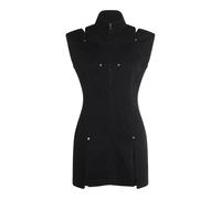 Jean Paul Gaultier - Fitted Mini Dress With High Collar - Größe M - schwarz