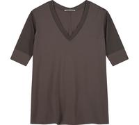 Jeanne Baret Damen Polynesia V-Neck T-Shirt (Größe XXS, braun)