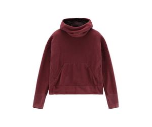 Jeanne Baret Fleecehoodie "Rochefort" in Pflaume - Größe 38 | Damen Sweatshirts Jacken