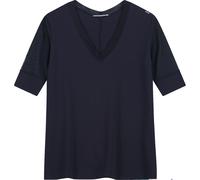 Jeanne Baret Polynesia V-Neck Damen T-Shirts blau Größe S Lifestyle Hautfreundlich