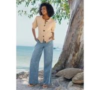 Jeans blue-bleached-gemustert 40