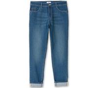 Stretch-Jeans SHEEGO "Große Größen", Damen, Gr. 92, Langgrößen, blau (blau denim), Obermaterial: 75% Baumwolle, 24% Polyester, 1% Elasthan, unifarben, casual, lang, Jeans, »Die Schmale« mit zweifarbig