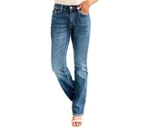 Jeans Damen Damen-Jeans, dehnbar, Stadeke-Jeans, klassisch taillierte Flare-Jeans, Jeans Jeanshosen Damen Stretch Damen Jeans Stretch (Dark Blue, L)