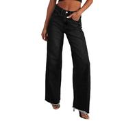 Jeans Damen High Waist Boyfriend Stil Denim Loose Freizeithose Stilvolle Jeansoptik Skinny Fit Schlupfjeans Große Größen Schlagjeans