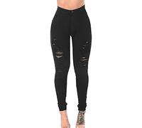 Jeans Damen High Waist - Jeans Damen Sommer Stretch Jeanshose Damen Lang mit Löchern Skinny Stretch Push Up Po Slim fit Denim Hose Große Größen Sexy Damenjeans Zerrissene Jeans Hosen Frauen