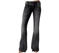 Jeans Damen High Waist, Schlaghose Damen, Hoch Tailliert Schlaghosen Mit Klassisch Stretch Jeggings Bootcut Denim Hosen Lässig Schlank Denim Hose Cargo Jeans