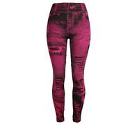 Jeans Damen High Waist Stretch Jeanshose Damen Stretch GroßE GrößEn Jeanshosen Vintage Bunt Jeansleggings Lang HüFtjeans Gothic Jeans Hosen Mom Jeans Punk Hosen Bleistifthose RöHrenjeans