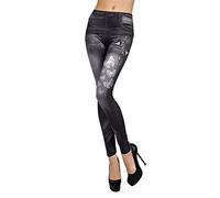 Jeans Damen, Jeans Straight Leg Damen, Elastische Jeans Leggings Thermische Animal Print I Ation Denim Leggings Strumpfhosen W Erhose Outfits Hip Yoga Pants Rucksäcke, Black-Friday-Angebote