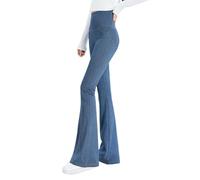 Jeans Damen Stretch Bequem Jeggings High Waist Bootcut Jeans Leggings mit Taschen Skinny Jeanshosen Casual Flared Pants Sexy Denim Jeggings ausgestellte Fitness Yogahose Schlaghose