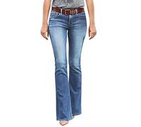 Jeans Damen Stretch Boyfriend Stil Denim Loose Hosen Stilvolle Damenjeans Schnitt Straight-Fit Schlupfjeans Große Größen Trachtenjeans