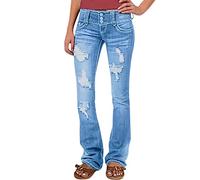 Jeans Damen Stretch Boyfriend Stil Pants Loose Freizeithose Stilvolle Hüftjeans Klassischer Momjeans Große Größen Trachtenjeans