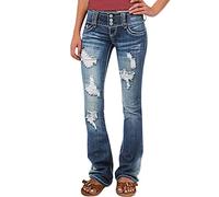 Jeans Damen Stretch Boyfriend Stil Pants Loose Freizeithose Stilvolle Hüftjeans Klassischer Momjeans Große Größen Trachtenjeans