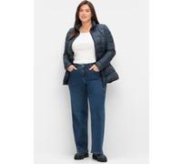 Sheego Jeans in durchgehend weiter Beinform 44 dark blue denim