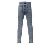 Jeans Herren Coole Schwarze Jeans Skinny Ripped Destroyed Slim Hip-Hop Reißverschluss Jeans Stretch Slim Fit Hop Hop Hose Mit Löchern Für Männer