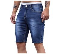 Jeans Herren Kurz, Herren-Shorts Jeans, Sommer Kurze Jeanshose Baggy Bermuda Shorts Stretch Push Up High Waist Retroshorts Mit Taschen Jeanshosen Moderne Basic Jeansshorts Flex Schlupfjeans