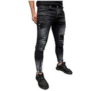 Jeans Herren Regular Fit, Stretch Jeanshose Straight-Hosen Herren Jeans Zerrissene Slim Fit Herrenjeans Casual Trendiges Hose Streetwear Stretchjeans Basic Pants Skinny Trousers für Männer