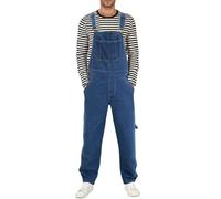 Jeans Herren Straight,Vielseitige Overalls Herren Denim HosenträGer Mode Tasche Baggy Jeans