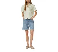 Shorts S.OLIVER, Damen, Gr. 38, N-Gr, blau, Denim/Jeans, Obermaterial: 98% Baumwolle, 2% Elasthan, unifarben, kniefrei, Hosen Shorts, Jeans-Shorts mit Stretch (87758112-38) blau