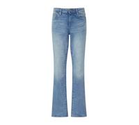 Schlagjeans S.OLIVER, Damen, Gr. 42, Länge 32, blau used, Denim/Jeans, Obermaterial: 85% Baumwolle, 14% Polyester, 1% Elasthan, unifarben, ausgestellt lang, Jeans, im 5-Pocket-Stil und mit Stretch (92