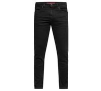 Straight-Jeans RUSTY NEAL "MELVIN", Herren, Gr. 38, Länge 32, schwarz, 98% Baumwolle, 2% Elasthan, unifarben, casual, Jeans, im klassischen 5-Pocket-Stil (16835840-38) schwarz