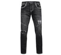 Jeans Hose "NISHO" Straight-Fit Biker Cotton-Stretch 29W/32L