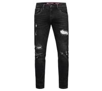Straight-Jeans RUSTY NEAL "TORI", Herren, Gr. 33, US-Größen, schwarz, 98% Baumwolle, 2% Elasthan, unifarben, lang, Jeans Straight-Jeans, mit dezenter Waschung (23772415-33) schwarz