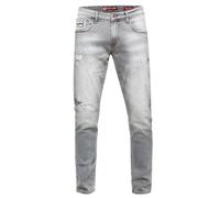 Straight-Jeans RUSTY NEAL "TORI", Herren, Gr. 34, US-Größen, grau (hellgrau), 98% Baumwolle, 2% Elasthan, unifarben, lang, Jeans Straight-Jeans, mit dezenter Waschung (24953603-34) hellgrau