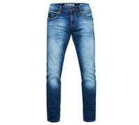 Straight-Jeans RUSTY NEAL "TOYAMA" Gr. 30, Länge 32, blau (dunkelblau) Herren Jeans Straight Fit mit coolen Kontrastnähten (20650525-30)