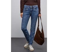 Comfort-fit-Jeans STREET ONE, Damen, Gr. 36, Länge 30, light blau authentic washed, Jeans, 76% Baumwolle, 18% Lyocell, 4% Elastomultiester, 2% Elasthan, unifarben, knöchellang, Jeans, 5-Pocket-Style (