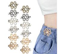 Jeans Knopf, Knöpfe Jeans Hosenknöpfe Zum Knöpfe Hosen Enger 12 Sets Pant Taille Tightener, verstellbare Taille Schnalle Extender, Metall-Jeans-Knöpfe für lose Jeans kein Nähen erforderlich Knopf