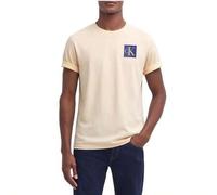 Jeans Men's T-Shirt Yellow Classic Fit Signature Logo LV04RC859G-YEL Travel Going Out Office Spring Transition Piece Cotton Jersey