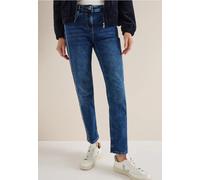 Slim-fit-Jeans CECIL, Damen, Gr. 25, Länge 30, mid blau used wash, Jeans, 89% Baumwolle, 8% Polyester, 3% Elasthan, unifarben, lang, Jeans, High Waist (74381757-25) mid blau used wash