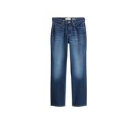 Straight-Jeans MARC O'POLO "aus Bio-Baumwolle-Stretch", Damen, Gr. 32, Länge 32, blau (dunkelblau), Obermaterial: 72% Baumwolle, 27% Lyocell, 1% Elasthan, unifarben, knöchellang, Jeans Straight-Jeans 