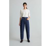 Relax-fit-Jeans MARC O'POLO DENIM "aus reiner Baumwolle", Damen, Gr. 29, Länge 32, blau (dunkelblau), Obermaterial: 100% Baumwolle, unifarben, relaxed fit knöchellang, Jeans (29190025-29) dunkelblau