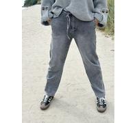 Jeans Mom Fit Smilla mit Bindegürtel grau - in fünf Größen M/38