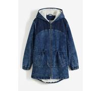 Jeans-Parka mit Teddyfell 38