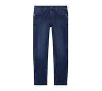 Regular-fit-Jeans S.OLIVER JUNIOR, Jungen, Gr. 176, N-Gr, blau (dunkelblau), Denim/Jeans, Obermaterial: 85% Baumwolle, 14% Polyester, 1% Elasthan, regular fit knöchellang, Jeans, mit Taschen (38045529