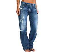 Jeans Shorts Damen High Waist, Bauchweg Jeans Damen, Geradem Bein Zerrissenem Saum Niedriger Taille Hosen Sexy, Monatsabrechnungen Anzeigen