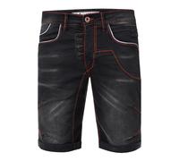 Jeans Shorts "RUBEN" mit Kontrast-Naht und offener Knopfleiste 2XL