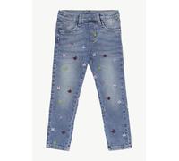 Jeans Treggings/Skinny Fit/Mid Rise/Skinny Leg/mit Stickerei blau 122/SLIM