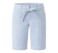 Jeansbermudas ANGELS "LIA CITY", Damen, Gr. 36, N-Gr, blau, Denim/Jeans, Obermaterial: 89% Baumwolle, 8% Polyester, 3% Elasthan, gestreift, kniefrei, Jeans, mit leichtem Streifen-Dessin, Stretch, Wide