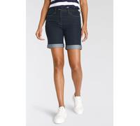 Jeansbermudas ARIZONA, Damen, Gr. 36, N-Gr, blau (dunkelblau wa), Denim/Jeans, Obermaterial: 81% Baumwolle, 17% Polyester, 2% Elasthan, Basic, comfort fit kurz, Jeans, weite Passform, kurze Beinform,