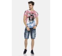 Jeansbermudas CIPO & BAXX "Bermuda & Short", Herren, Gr. 30, Normalgrößen, blau, 100% Baumwolle, unifarben, Basic, regular fit kurz, Jeans, aus reiner Baumwolle (96626057-30) blau