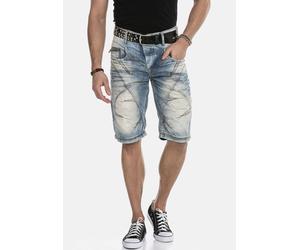Jeansbermudas CIPO & BAXX "Bermuda & Short", Herren, Gr. 31, Normalgrößen, blau, 100% Baumwolle, unifarben, Basic, regular fit kurz, Jeans, aus reiner Baumwolle (58455849-31) blau