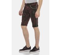 Jeansbermudas CIPO & BAXX "Bermuda & Short", Herren, Gr. 31, Normalgrößen, rot (burgundy), 98% Baumwolle, 2% Elasthan, unifarben, Basic, regular fit kurz, Jeans, aus Baumwollmix (50543421-31) burgundy