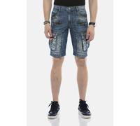 Jeansbermudas CIPO & BAXX "Bermuda & Short", Herren, Gr. 33, Normalgrößen, blau, 98% Baumwolle, 2% Elasthan, unifarben, regular fit kurz, Jeans, aus Baumwollmix (59419743-33) blau