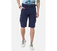 Cipo & Baxx Herren Shorts Bermuda Capri Cargohose Premium Kurze Hose Pants CK265 Dunkelblau W34